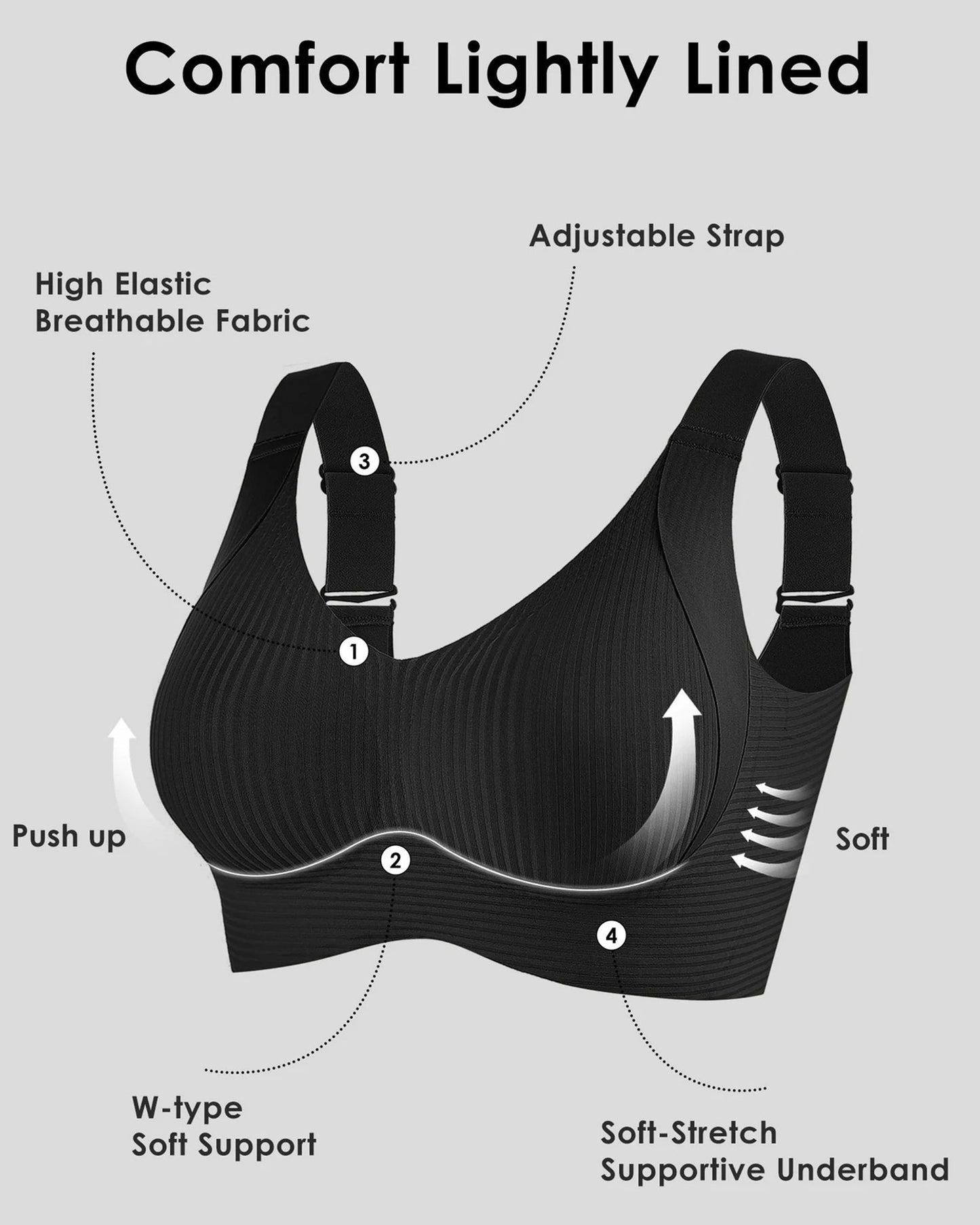 🎁Ultimo giorno: comprane 1, ricevi 3 confezioni🔥Reggiseno super sostenitivo | Reggiseno push-up senza ferretto👍Niente più seno cadent