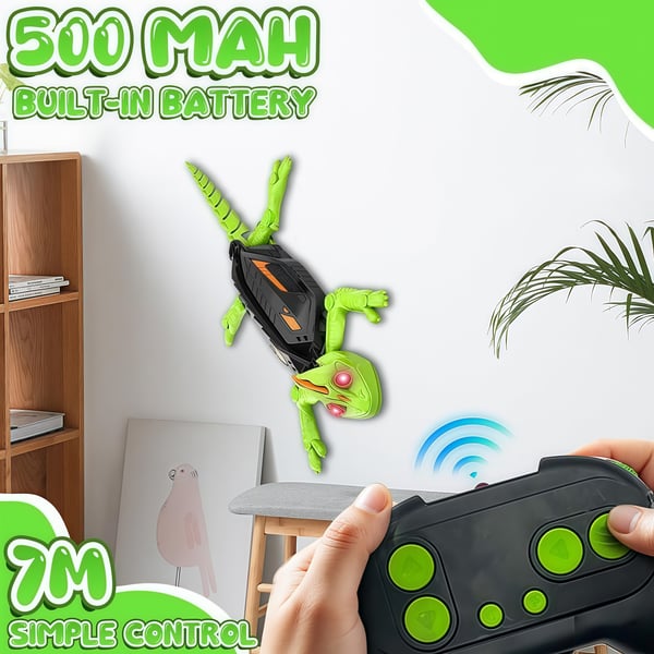 Giocattolo radiocomandato a forma di geco che si arrampica sui muri a infrarossi con luci 🦎✨