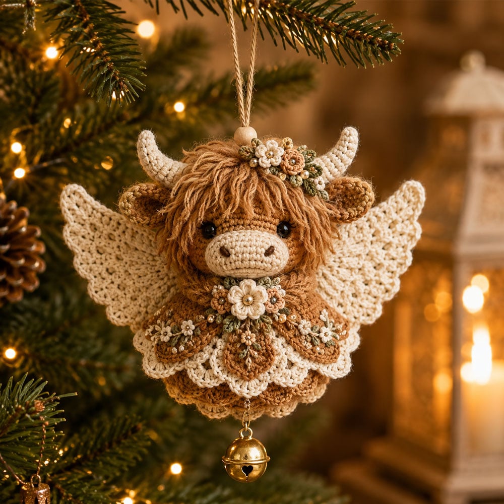 🔥Ultimo giorno: SCONTO DEL 50% 🪽 Kit fai da te per realizzare un addobbo natalizio all’uncinetto “Animal Angel”