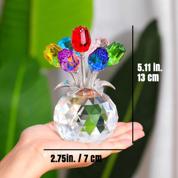 🌈✨ Fiori di rosa di cristallo - Decorazione creativa per la casa ✨🌈