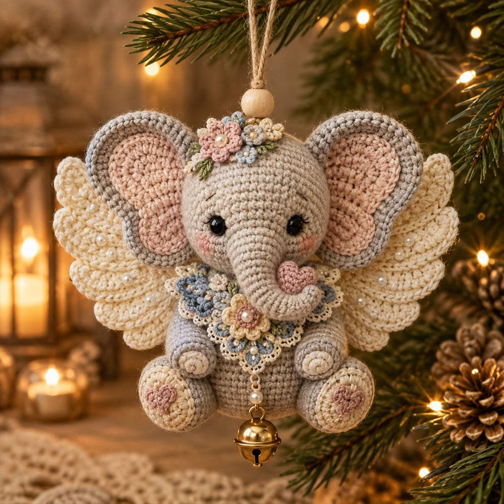 🔥Ultimo giorno: SCONTO DEL 50% 🪽 Kit fai da te per realizzare un addobbo natalizio all’uncinetto “Animal Angel”