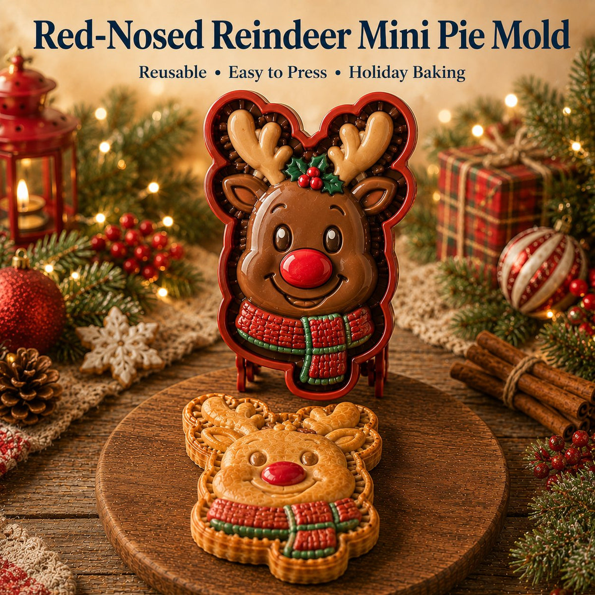 🎄 Collezione di 8 stampi per mini tortine natalizie