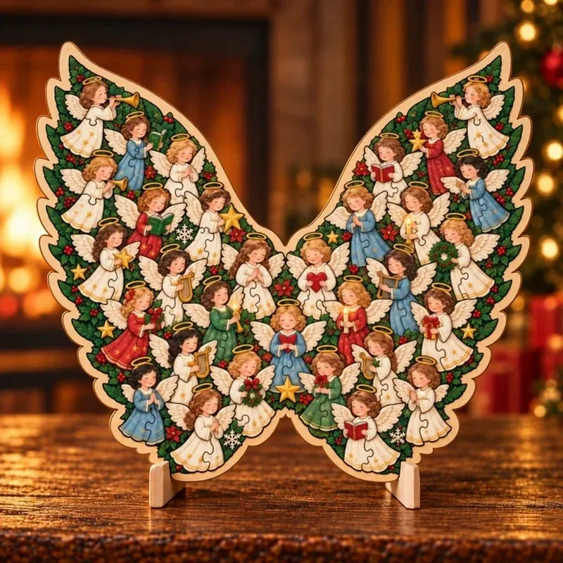 🎄Puzzle natalizio in legno con supporto | 9 motivi festivi da assemblare ed esporre