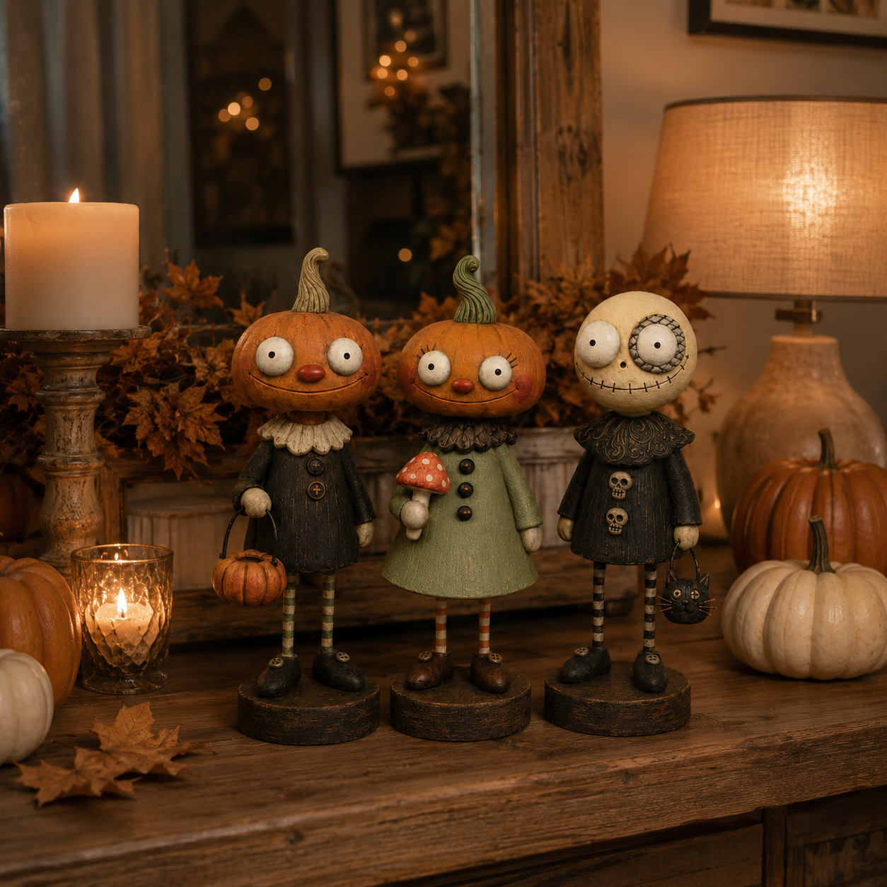 🎃Amici delle zucche primitive – Collezione di statuine vintage di Hallowee