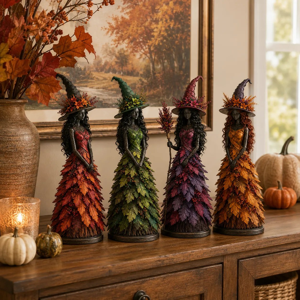 💥ULTIMO GIORNO: SCONTO DEL 49% - 🧙 Statuetta della strega incantata d'autunno (📦Acquistane 2 e la spedizione è gratuita