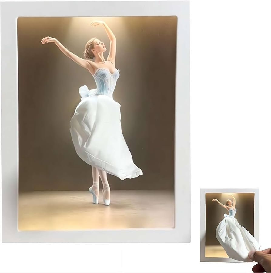 Scatola di fazzoletti “Ballerina” con luce