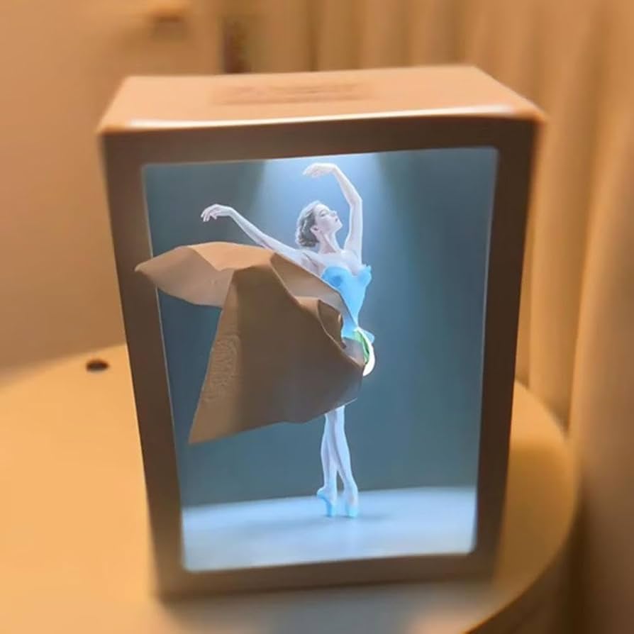 Scatola di fazzoletti “Ballerina” con luce