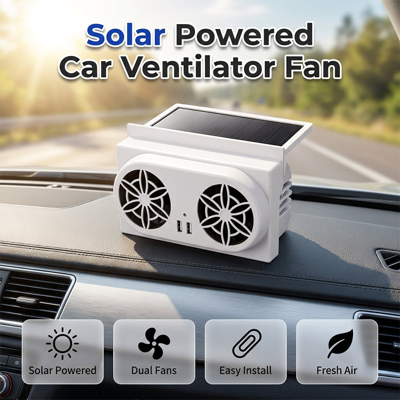 ☀️🚗Approfitta subito dello sconto del 50%🔥Ventilatore per auto a energia solare: rinfresca la tua auto senza scaricare la batteria.