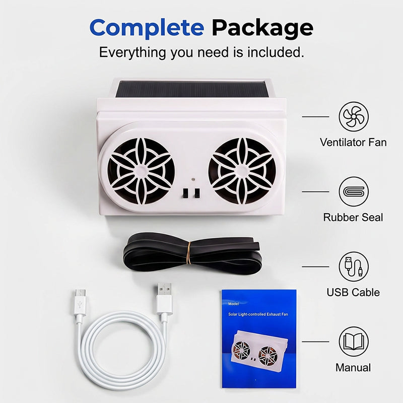 ☀️🚗Approfitta subito dello sconto del 50%🔥Ventilatore per auto a energia solare: rinfresca la tua auto senza scaricare la batteria.