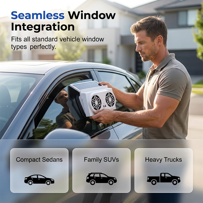 ☀️🚗Approfitta subito dello sconto del 50%🔥Ventilatore per auto a energia solare: rinfresca la tua auto senza scaricare la batteria.