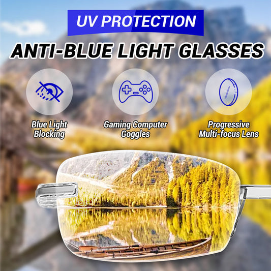 🔥Eleganti occhiali da lettura con messa a fuoco automatica｜Filtro per la luce blu · Comfort per tutto il giorno e visione cristallina