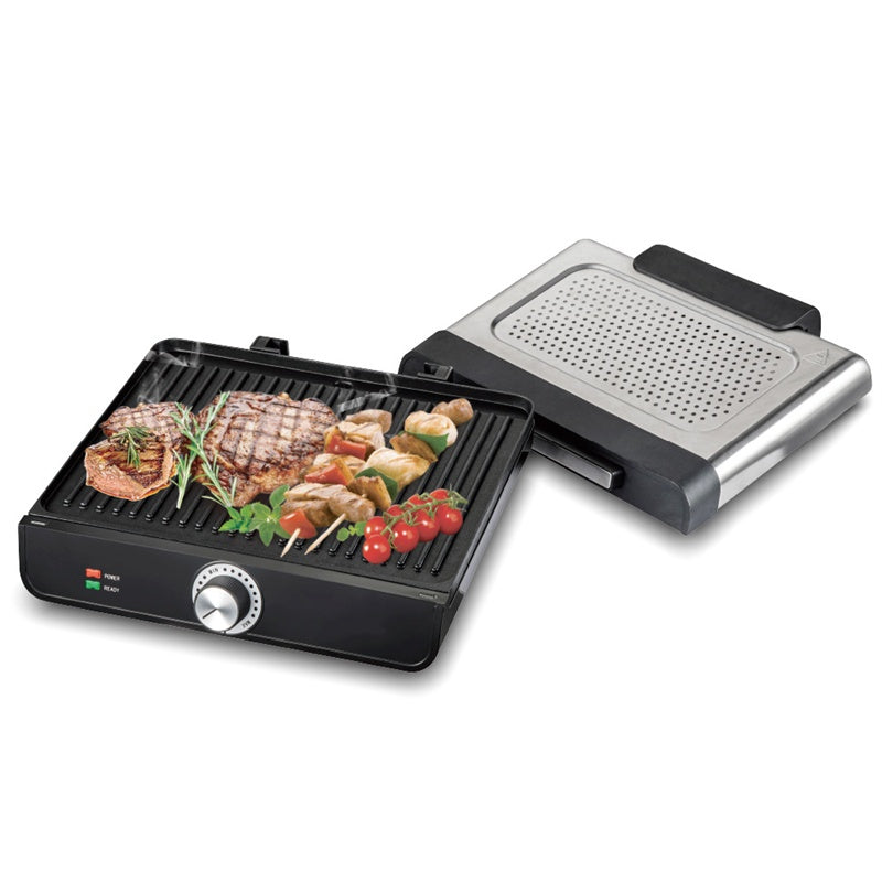 ⏳ Offerta speciale a tempo limitato ⏰ Griglia da interno senza fumo da 2200 W con piastra antiaderente 🥩