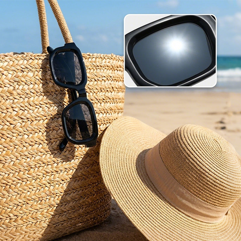 Occhiali da sole unisex con montatura spessa e quadrata