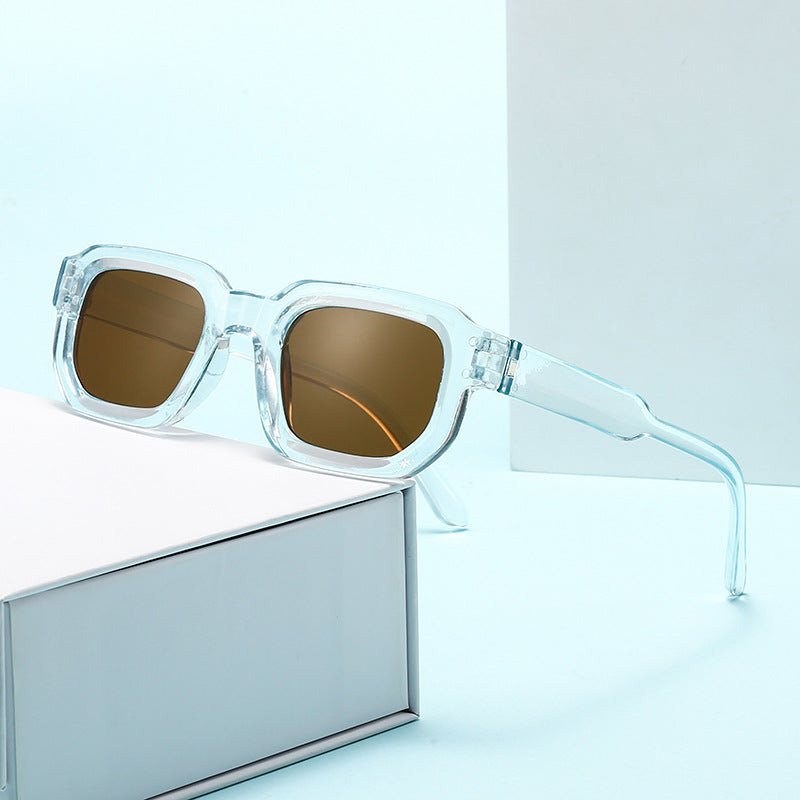 Occhiali da sole unisex con montatura spessa e quadrata