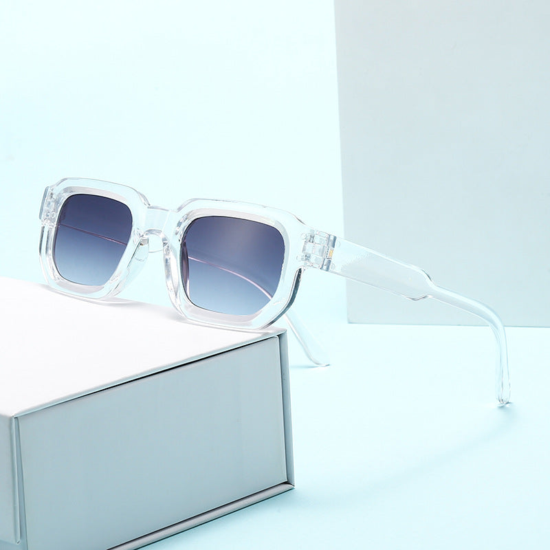 Occhiali da sole unisex con montatura spessa e quadrata