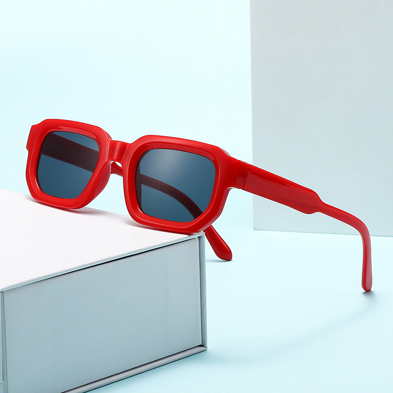 Occhiali da sole unisex con montatura spessa e quadrata