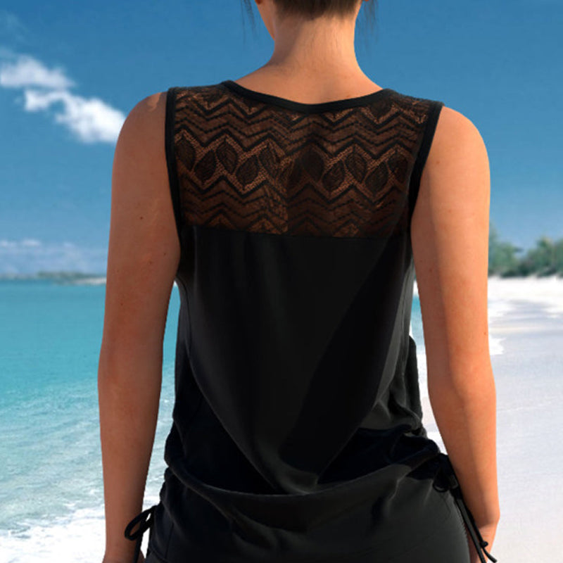 Bikini a due pezzi – A vita alta con top a fascia – Perfetto per la spiaggia 👙