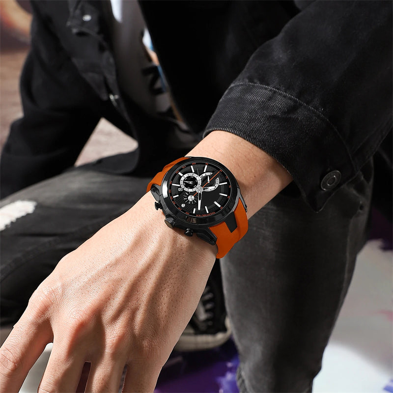 Orologio sportivo al quarzo multifunzionale, impermeabile e luminos