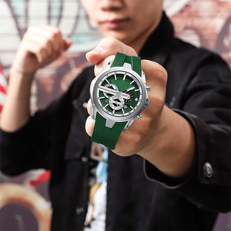 Orologio sportivo al quarzo multifunzionale, impermeabile e luminos