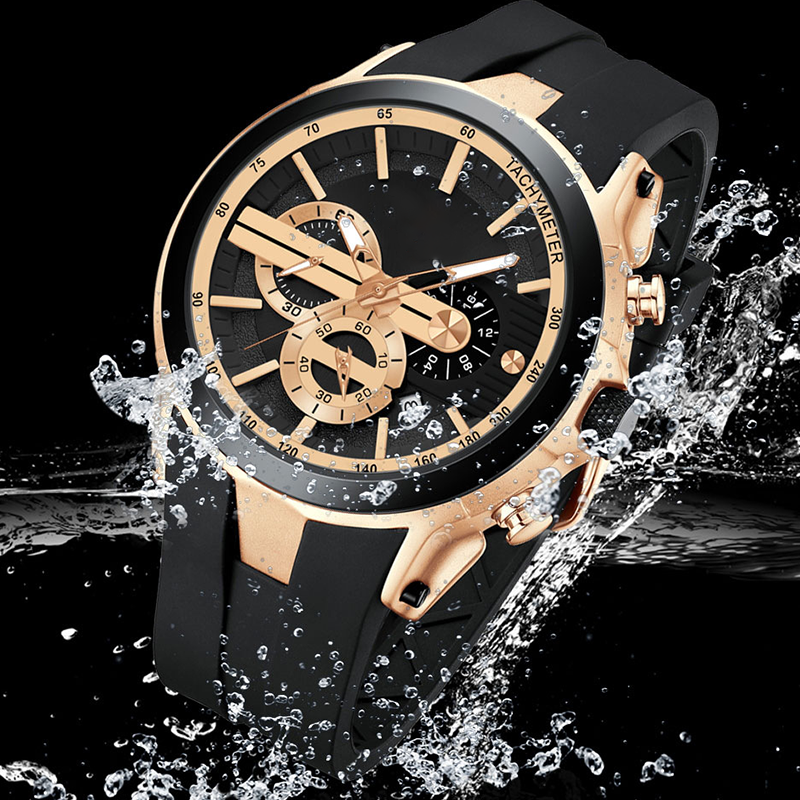 Orologio sportivo al quarzo multifunzionale, impermeabile e luminos