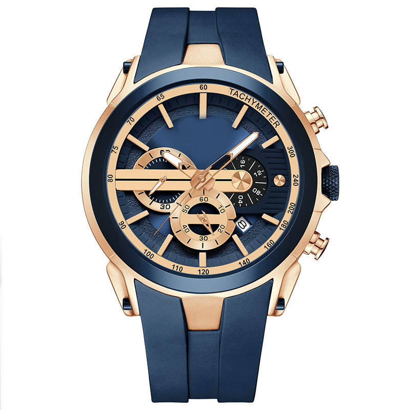 Orologio sportivo al quarzo multifunzionale, impermeabile e luminos