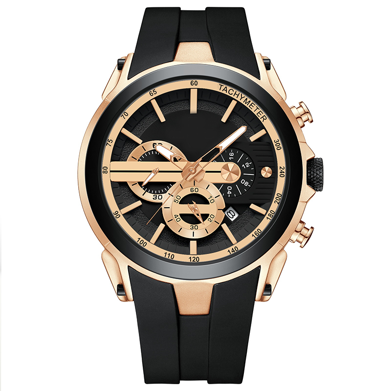 Orologio sportivo al quarzo multifunzionale, impermeabile e luminos