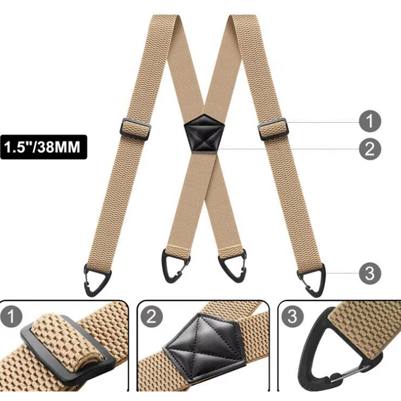 👔 OFFERTA A TEMPO LIMITATO: 50% DI SCONTO! 🔥 Bretelle da uomo con dorso a X e ganci resistenti – Larghe, regolabili e resistenti, ideali per il lavoro e il tempo libero 🎩