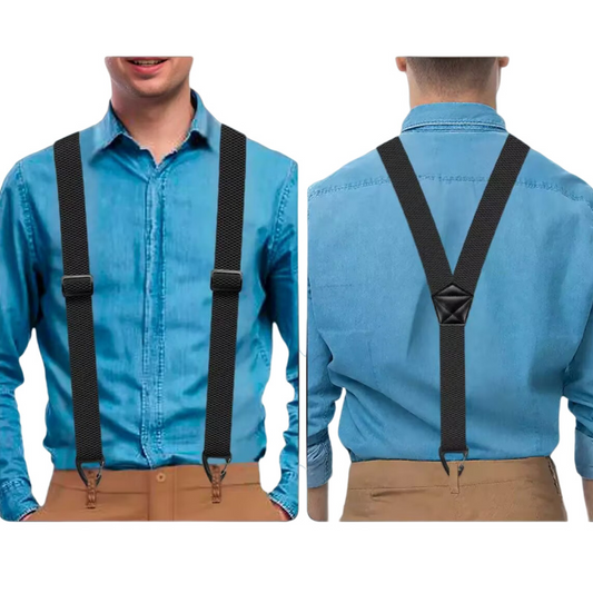 👔 OFFERTA A TEMPO LIMITATO: 50% DI SCONTO! 🔥 Bretelle da uomo con dorso a X e ganci resistenti – Larghe, regolabili e resistenti, ideali per il lavoro e il tempo libero 🎩