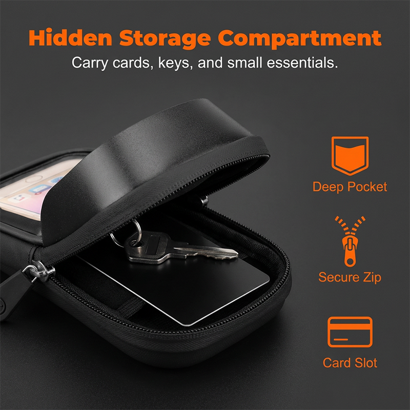 Borsa impermeabile con supporto per cellulare da biciclett