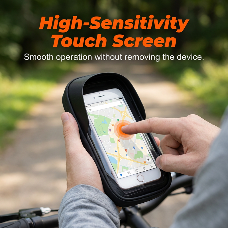 Borsa impermeabile con supporto per cellulare da biciclett