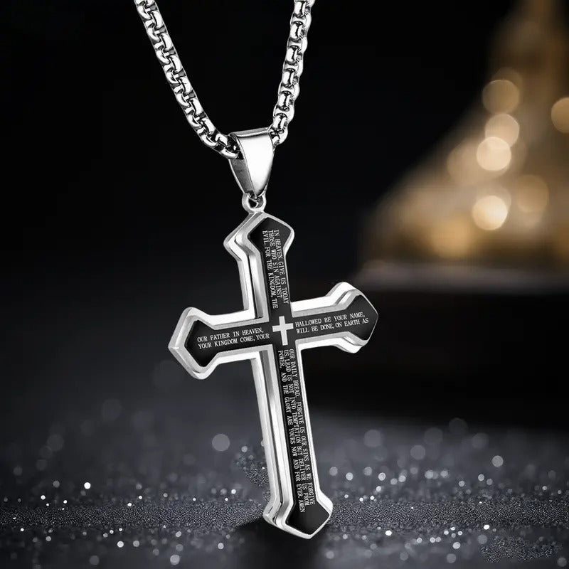 ✝️ Collana con croce “Il Padre Nostro” — Unisex
