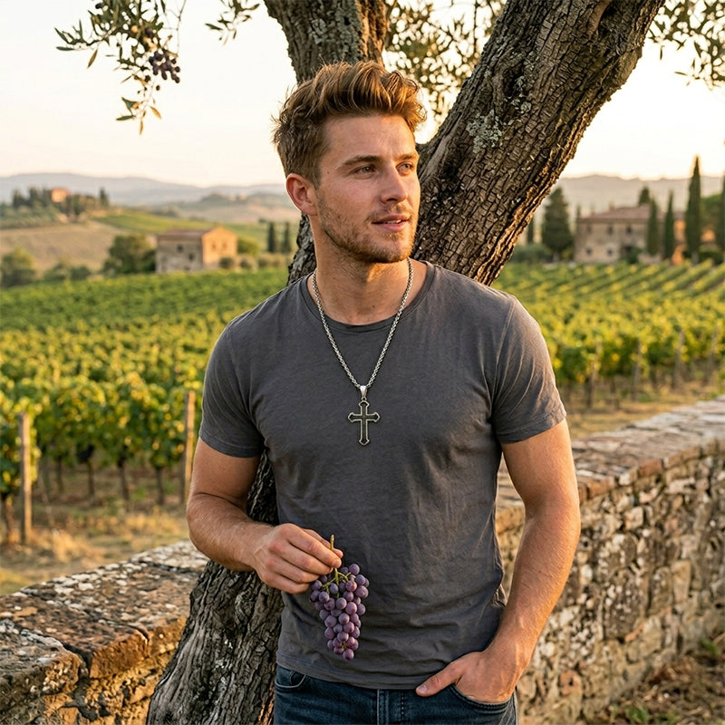 ✝️ Collana con croce “Il Padre Nostro” — Unisex