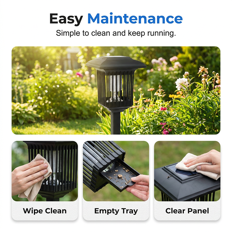 Lampada da giardino e repellente per zanzare 2 in 1 a energia solar