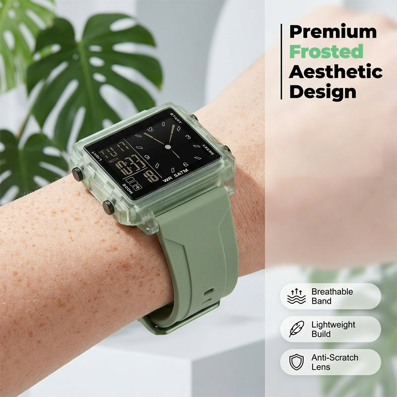 ⏳Offerta speciale a tempo limitato⏰ Orologio digitale trasparente impermeabile – Impermeabilità fino a 50 m, display luminescente, ora ibrida