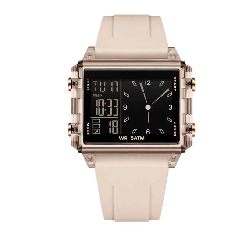 ⏳Offerta speciale a tempo limitato⏰ Orologio digitale trasparente impermeabile – Impermeabilità fino a 50 m, display luminescente, ora ibrida