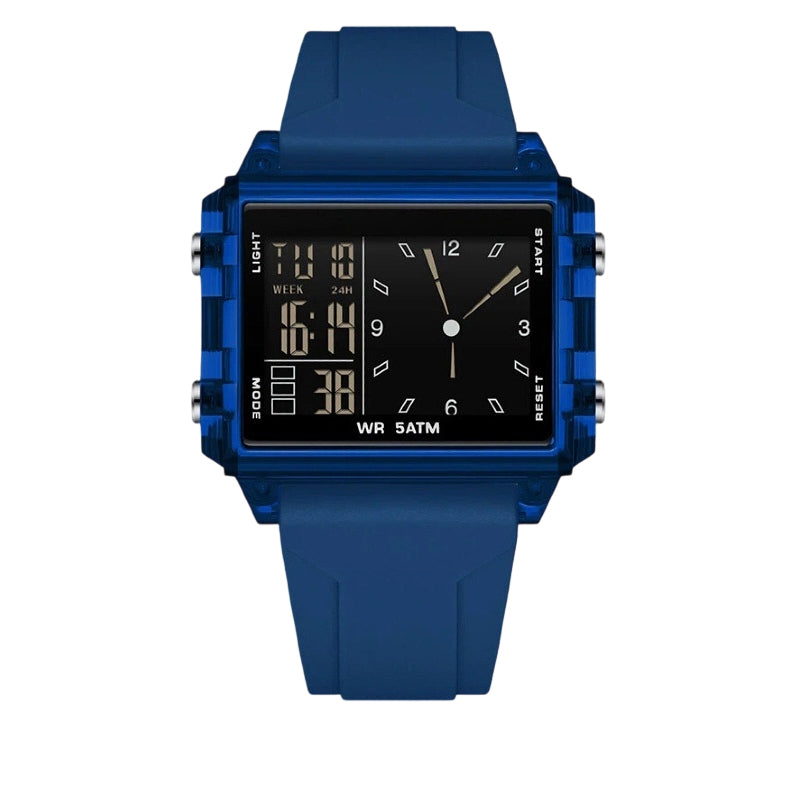 ⏳Offerta speciale a tempo limitato⏰ Orologio digitale trasparente impermeabile – Impermeabilità fino a 50 m, display luminescente, ora ibrida