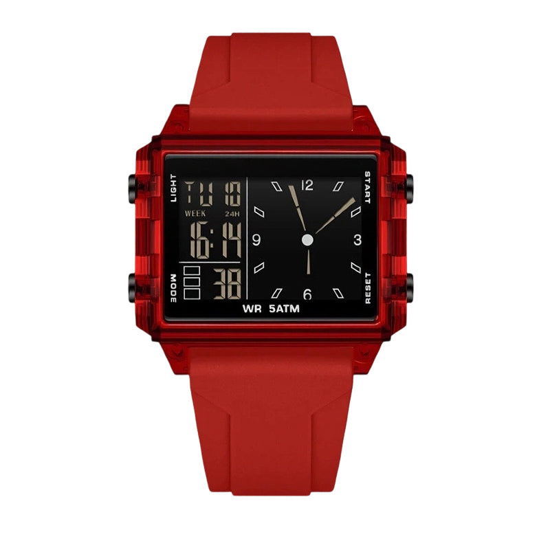 ⏳Offerta speciale a tempo limitato⏰ Orologio digitale trasparente impermeabile – Impermeabilità fino a 50 m, display luminescente, ora ibrida