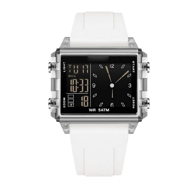 ⏳Offerta speciale a tempo limitato⏰ Orologio digitale trasparente impermeabile – Impermeabilità fino a 50 m, display luminescente, ora ibrida