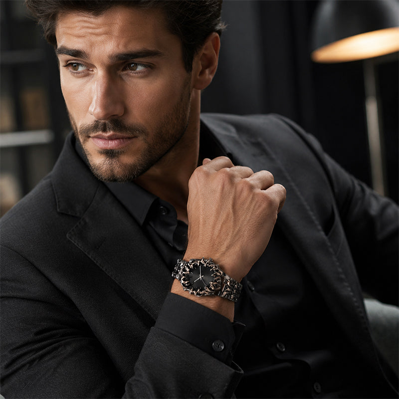 ⌚ SCONTO DEL 50% A TEMPO LIMITATO! ✨ Creativo orologio da uomo in quarzo a forma di artiglio – Quadrante rosso, bracciale scultoreo, stile di grande impatto