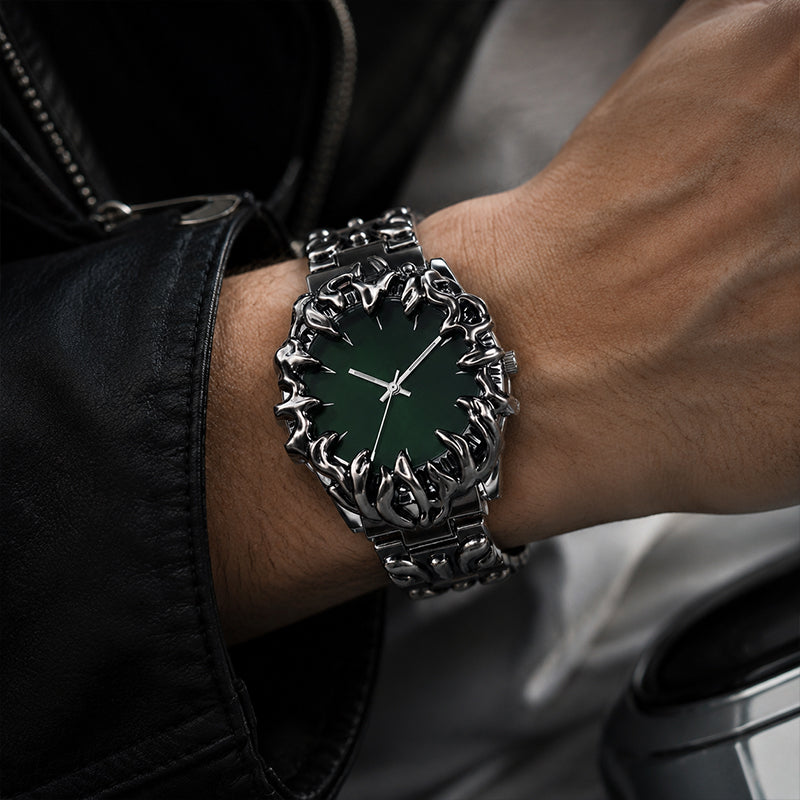 ⌚ SCONTO DEL 50% A TEMPO LIMITATO! ✨ Creativo orologio da uomo in quarzo a forma di artiglio – Quadrante rosso, bracciale scultoreo, stile di grande impatto