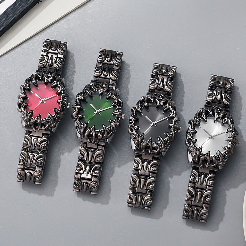 ⌚ SCONTO DEL 50% A TEMPO LIMITATO! ✨ Creativo orologio da uomo in quarzo a forma di artiglio – Quadrante rosso, bracciale scultoreo, stile di grande impatto