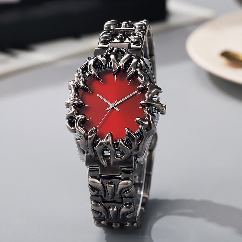 ⌚ SCONTO DEL 50% A TEMPO LIMITATO! ✨ Creativo orologio da uomo in quarzo a forma di artiglio – Quadrante rosso, bracciale scultoreo, stile di grande impatto