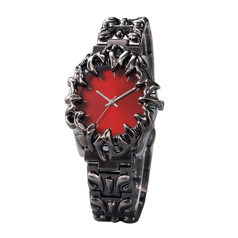 ⌚ SCONTO DEL 50% A TEMPO LIMITATO! ✨ Creativo orologio da uomo in quarzo a forma di artiglio – Quadrante rosso, bracciale scultoreo, stile di grande impatto