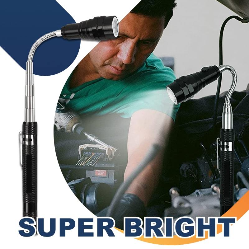 🔦 SCONTO DEL 50% A TEMPO LIMITATO! ✨ Torcia magnetica telescopica multifunzionale – Estensibile, collo d'oca a 360°, super luminosa 🛠️